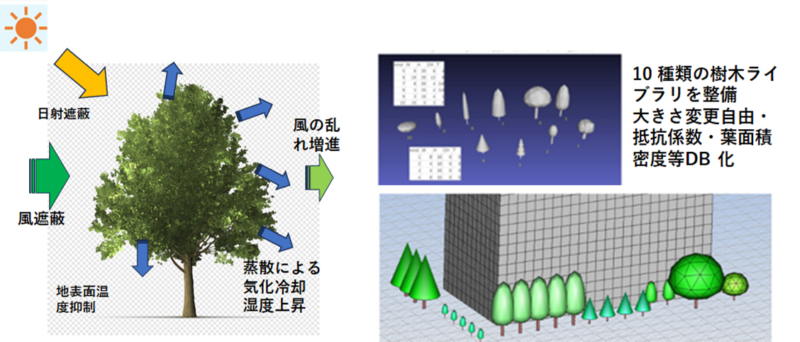 樹木の物理的モデル化とCFD 解析への適用